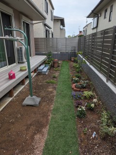お庭ができました。